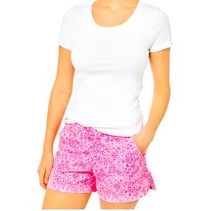 EUC Lilly Pulitzer Ocean View Shorts Sz M in Pink Shandy Invest A Gator